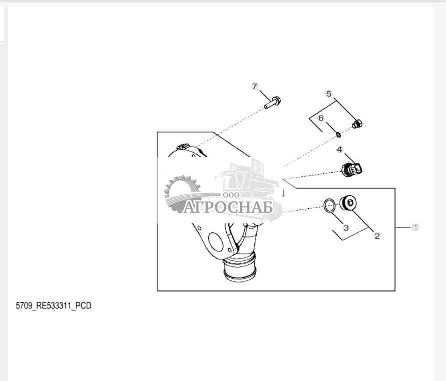 5709 Впуск водяного насоса 